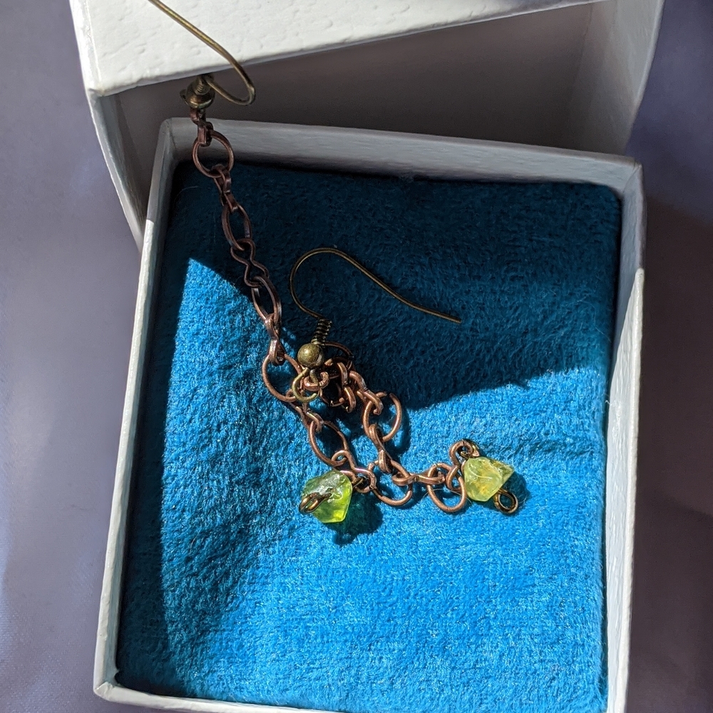 Antique Bronze Chain Earrings